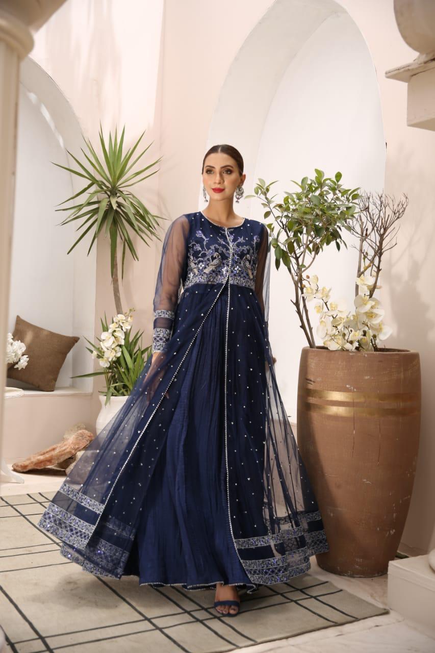 Navy Blue Pashvas – Azure 21– Bisma Akbar