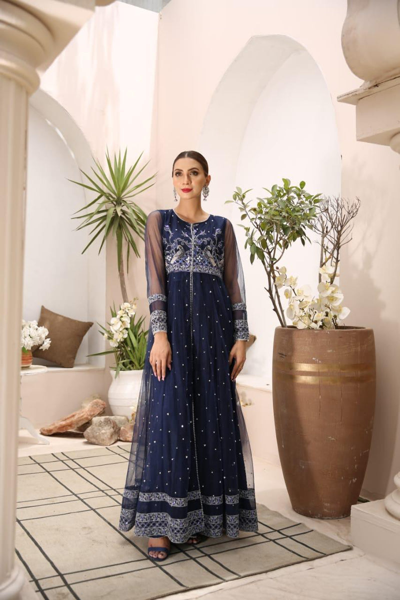 Navy Blue Pashvas – Azure 21– Bisma Akbar