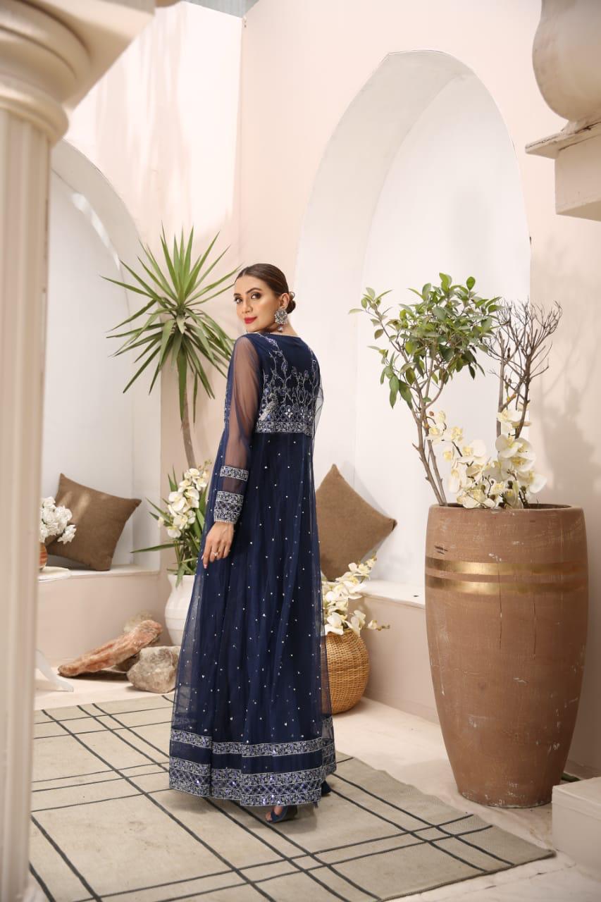 Navy Blue Pashvas – Azure 21– Bisma Akbar
